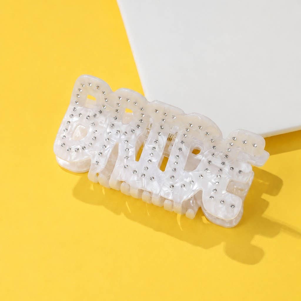 Bride Wifey Mrs Hair Claw Clips | 40H1096: WIFEY