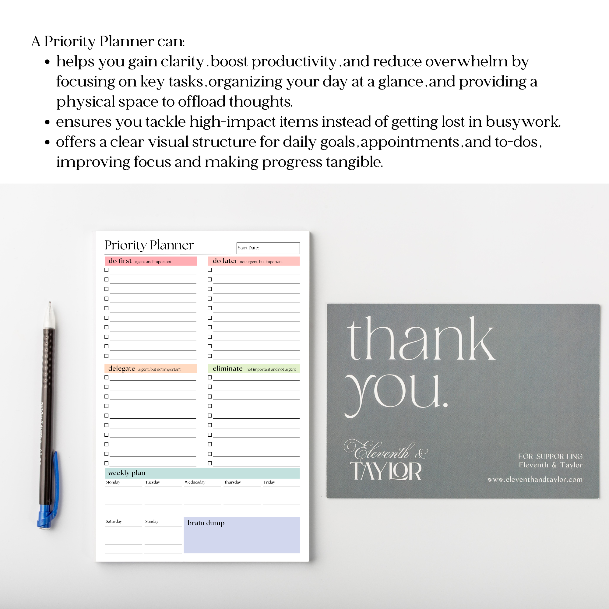 Priority Planner To Do Checklist: 50-Page Tear-Off Notepad
