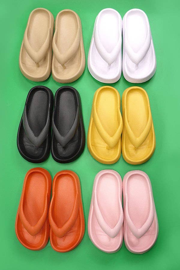 NON SLIP EVA COMFY CLOUD SLIDES SLIPPERS | 40SP013: PINK / SMALL