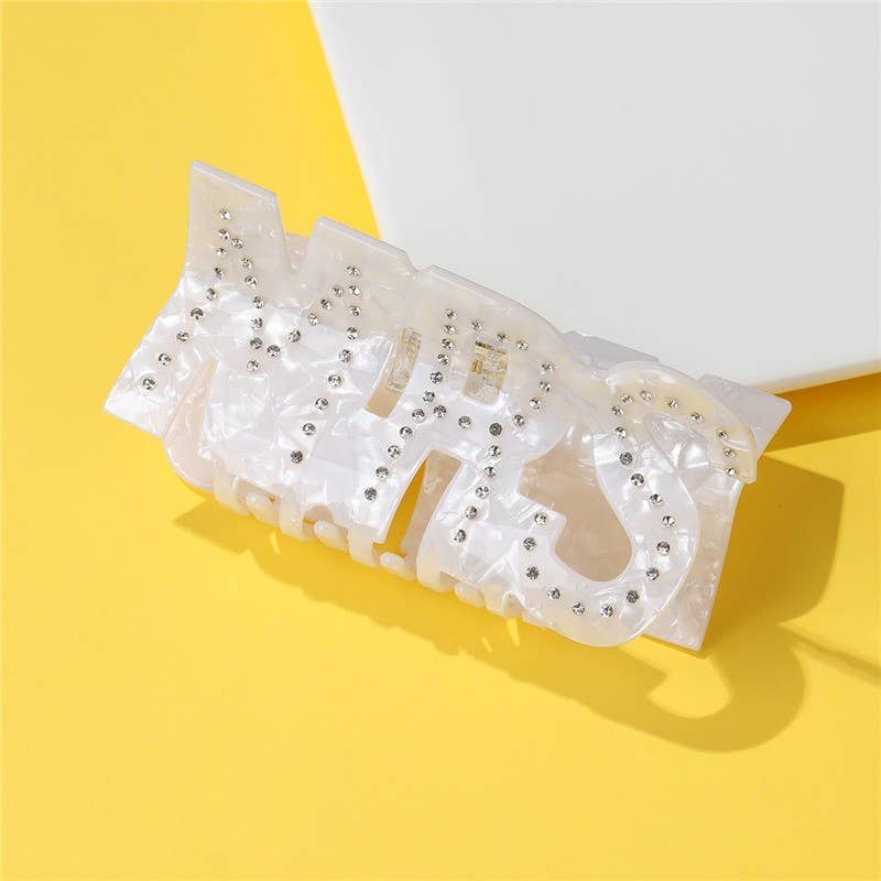 Bride Wifey Mrs Hair Claw Clips | 40H1096: WIFEY