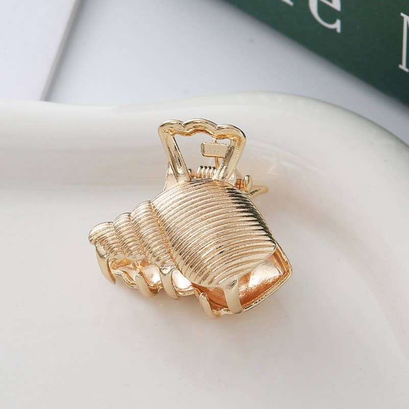 Gold-Tone Nautical Mini Hair Claw Clip 3 Pcs Set | 40H1075: SET