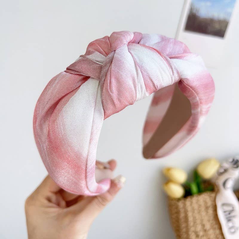SOFT KNOTTED BOHO HEADBAND HAIR BAND | 40HB185: Pink