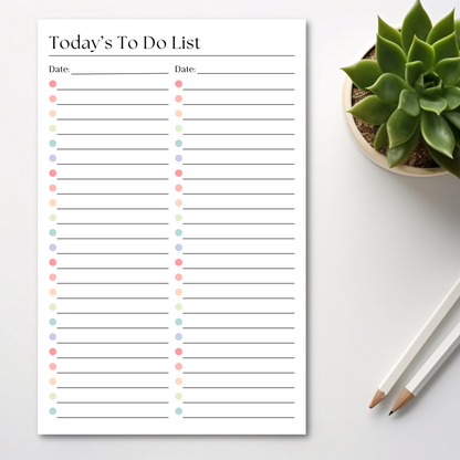 Daily To-Do List and Schedule: 50 Page Tear-Off Notepad