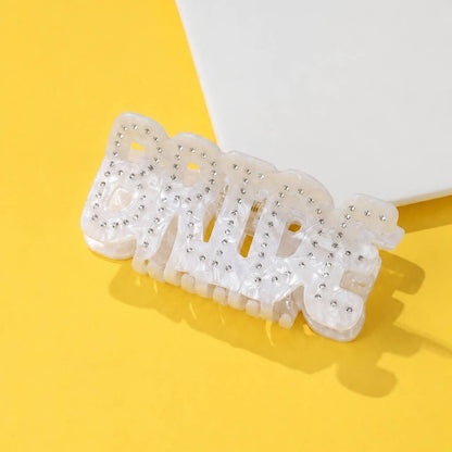 Bride Wifey Mrs Hair Claw Clips | 40H1096: WIFEY