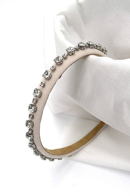 RHINESTONE EMBELLISHED PUFFED HEADBAND | 40HB118: PINK