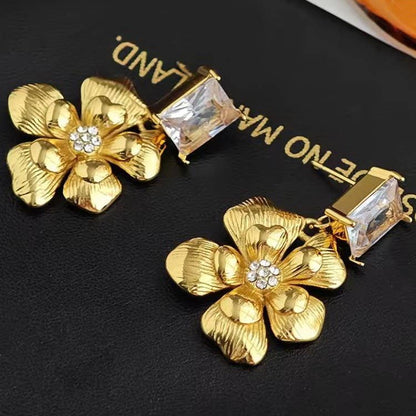 18K Stainless Steel Tarnish Free Waterproof Drop | 40E454: GOLD