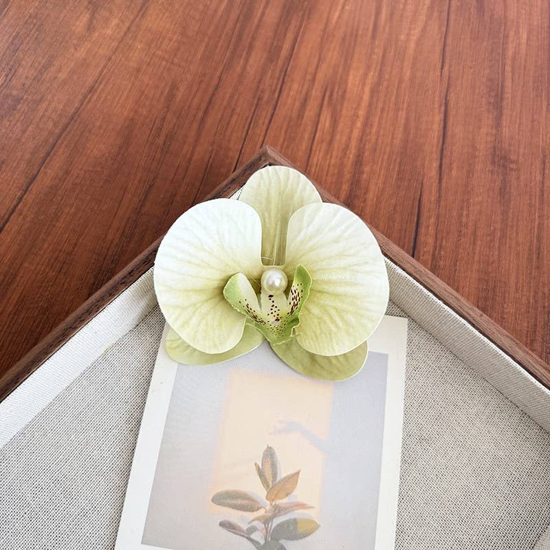 Tropical Orchid Silk Floral Hair Clip | 40H1092: MINT