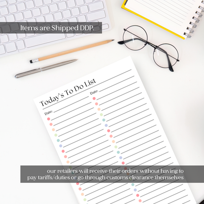 Daily To-Do List and Schedule: 50 Page Tear-Off Notepad