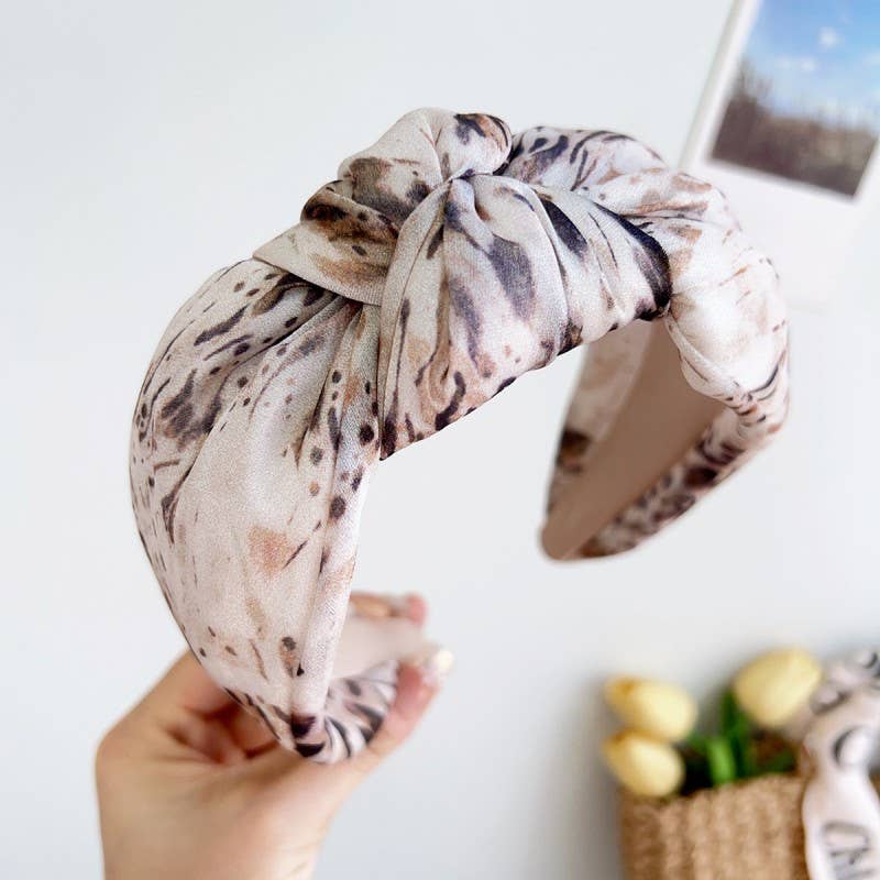 SOFT KNOTTED BOHO HEADBAND HAIR BAND | 40HB185: Pink