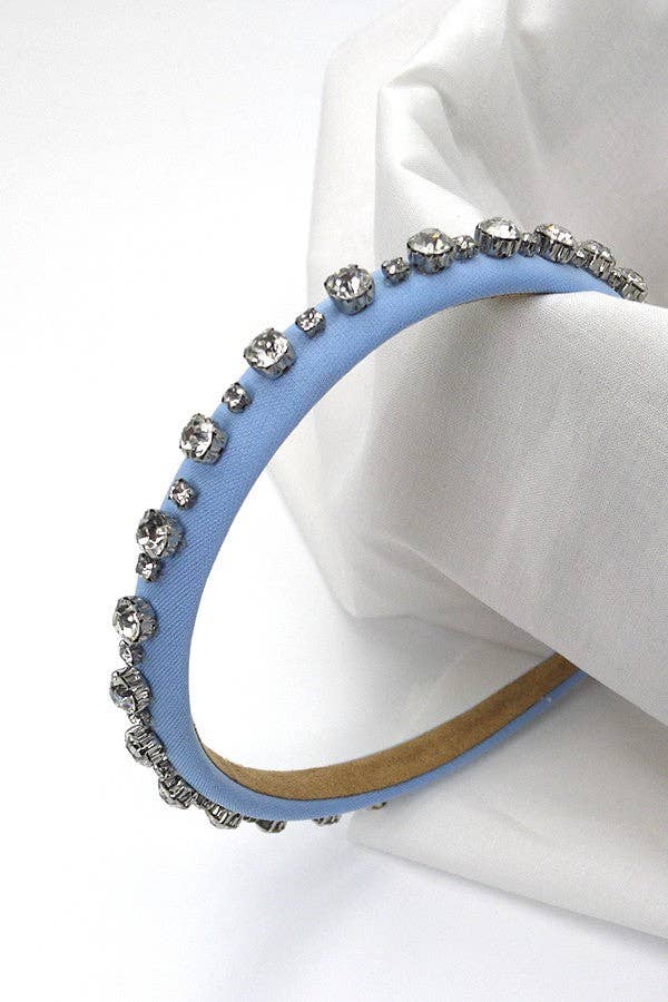 RHINESTONE EMBELLISHED PUFFED HEADBAND | 40HB118: PINK