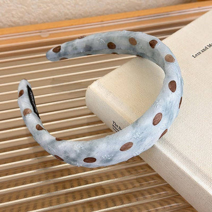 FLORAL &amp; POLKA DOT PRINTED HEADBAND | 40HB204: C
