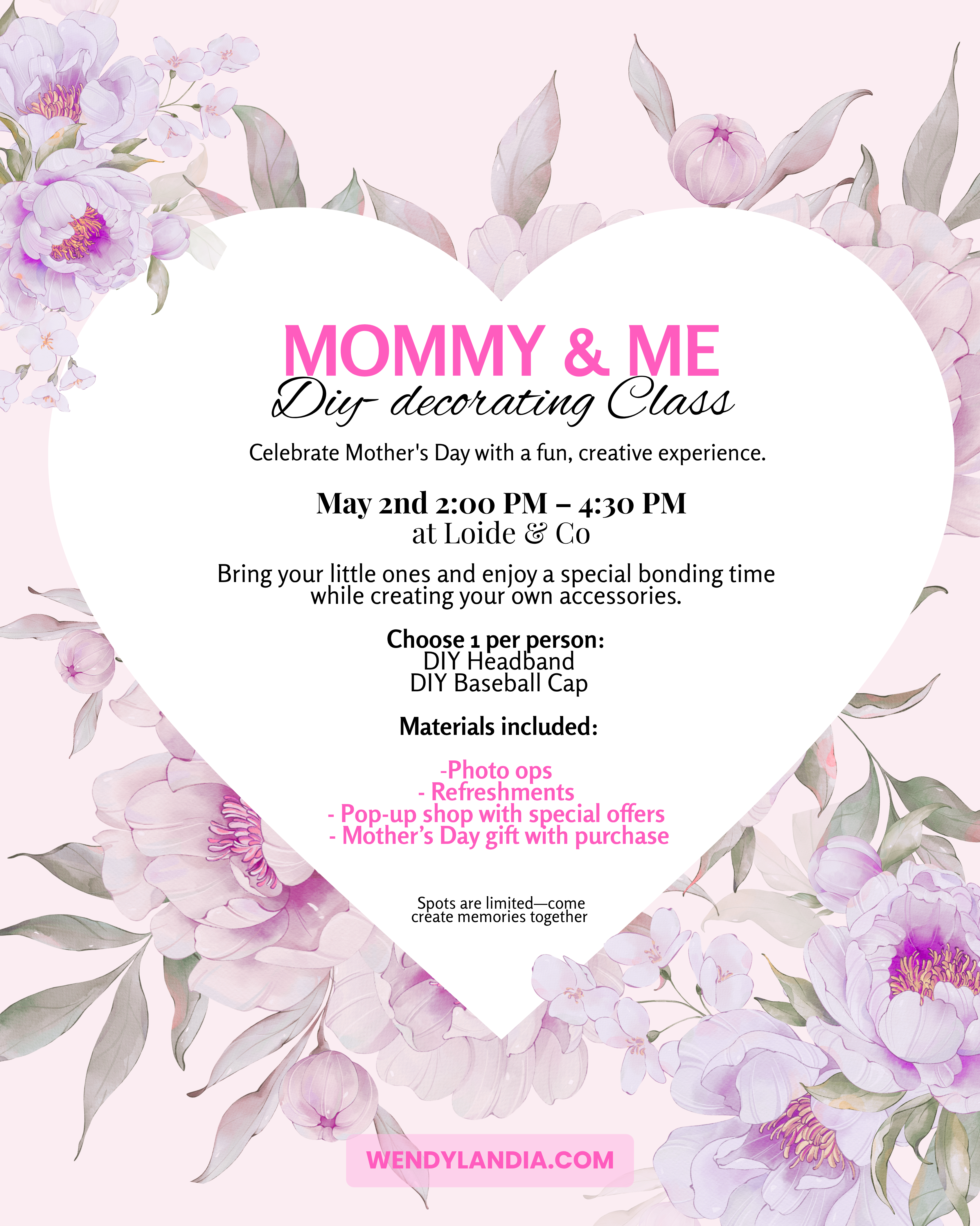 Mommy &amp; Me DIY Decorating Class