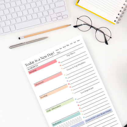Daily To-Do List and Schedule: 50 Page Tear-Off Notepad