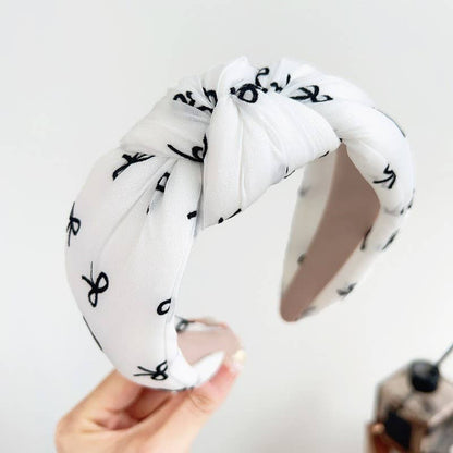 SOFT KNOTTED POLKA DOT HEADBAND HAIR BAND | 40HB188: POLKA DOT BLACK