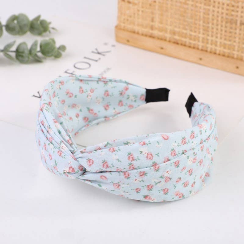 DITSY FLORAL COTTAGECORE INSPIRED HEADBAND | 40HB167: Blue