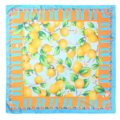 Sun-Drenched Lemon Orchard SilkyFeel Bandana Scarf | 40SC724: Lemon