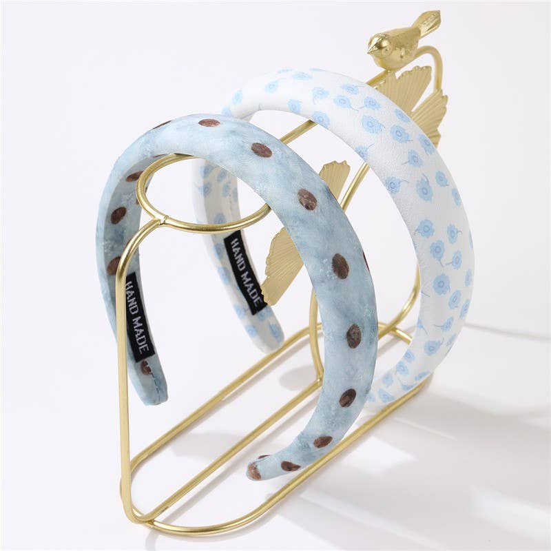 FLORAL &amp; POLKA DOT PRINTED HEADBAND | 40HB204: C