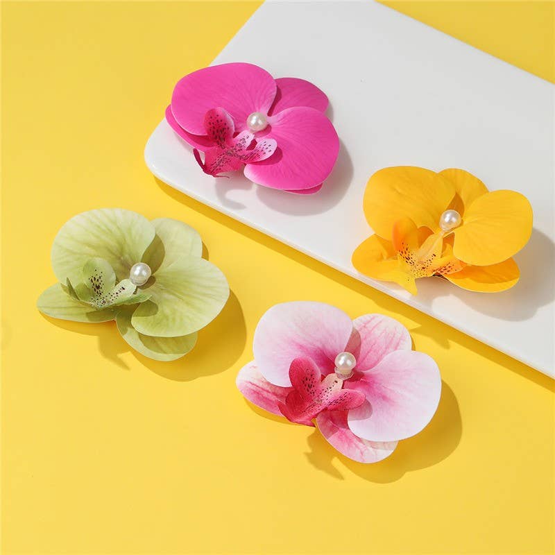 Tropical Orchid Silk Floral Hair Clip | 40H1092: MINT