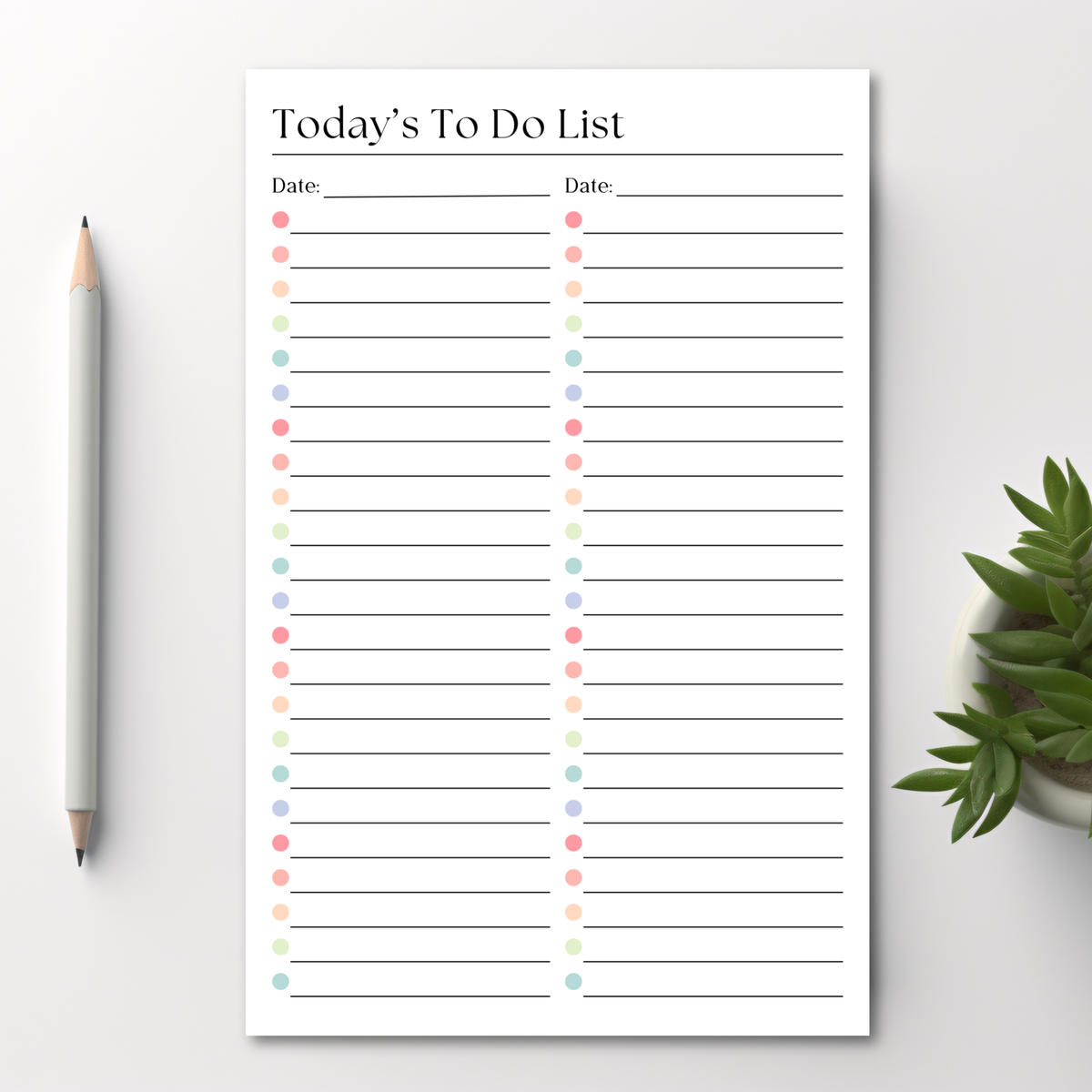 Daily To-Do List and Schedule: 50 Page Tear-Off Notepad