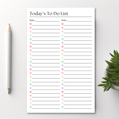 Daily To-Do List and Schedule: 50 Page Tear-Off Notepad