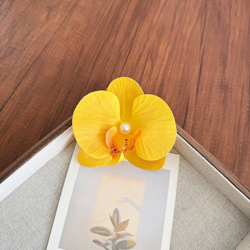 Tropical Orchid Silk Floral Hair Clip | 40H1092: FUCHSIA