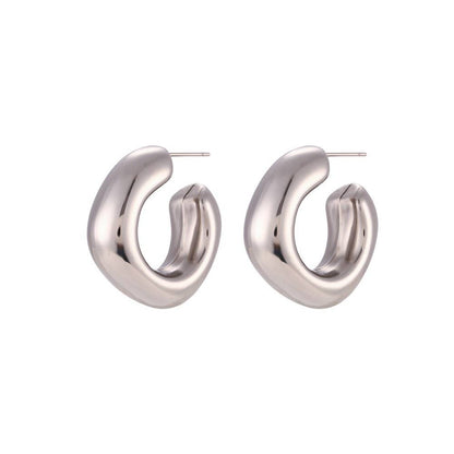 18K STAINLESS STEEL WATERPROOF TARNISH FREE HOOPS | 40E405: GOLD