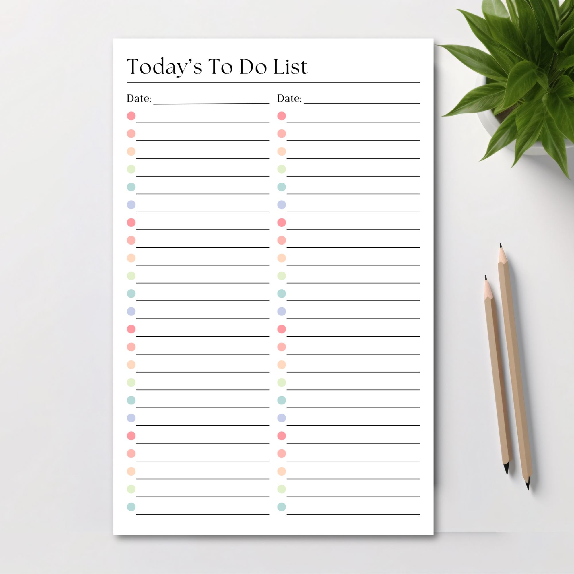Daily To-Do List and Schedule: 50 Page Tear-Off Notepad