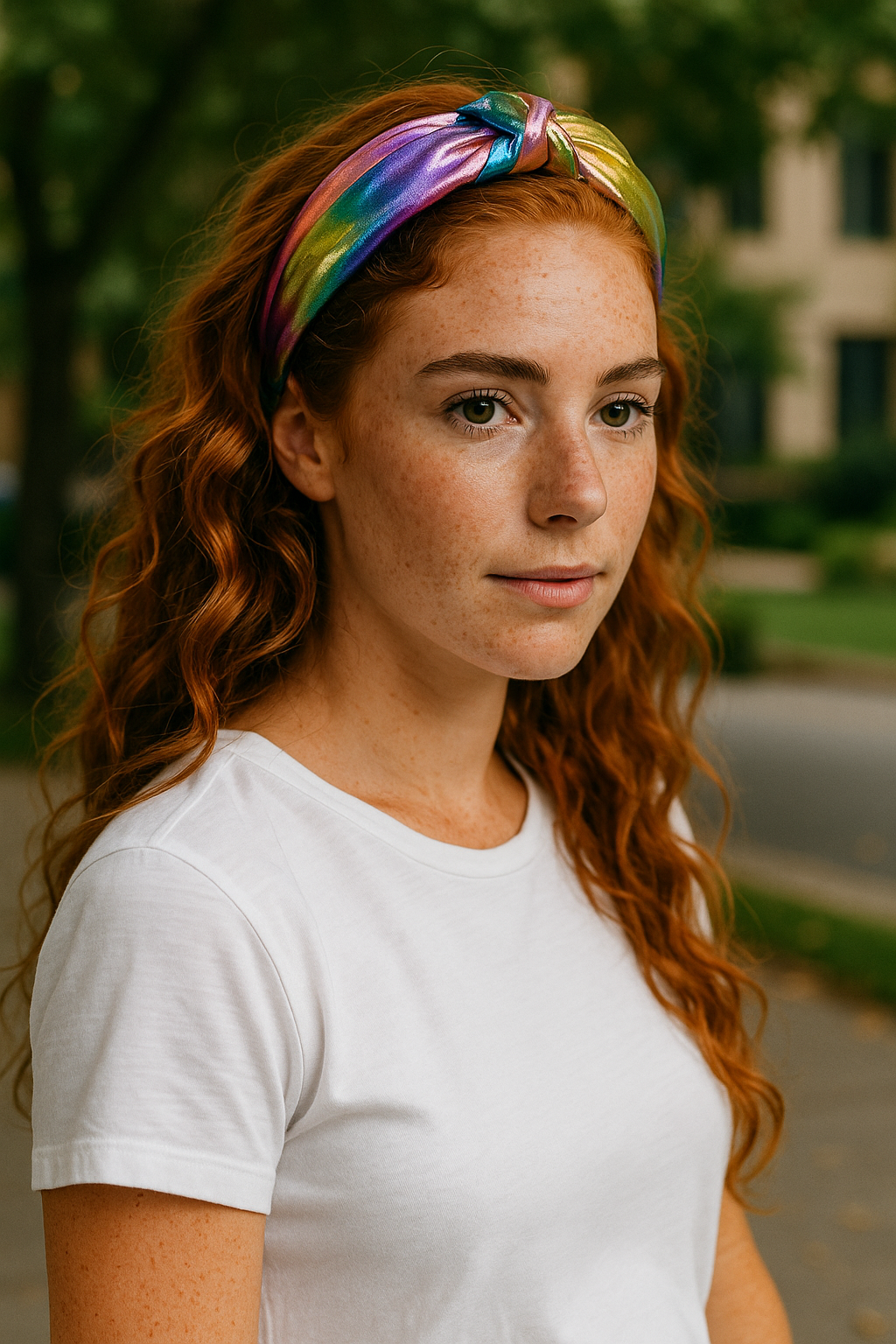 Knotted pink headband for women with curly hair"
Girl wearing pearl hair clip	"Girl wearing pearl hair clip for elegant updo hairstyle"
Hair bows on table display	"Set of colorful hair bows for girls and women"
Mom and daughter wearing headbands	"Matching headbands for mom and daughter in soft fabric"