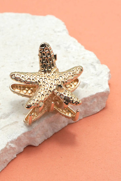 Gold-Tone Nautical Mini Hair Claw Clip 3 Pcs Set | 40H1075: SET