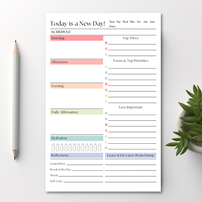 Daily To-Do List and Schedule: 50 Page Tear-Off Notepad