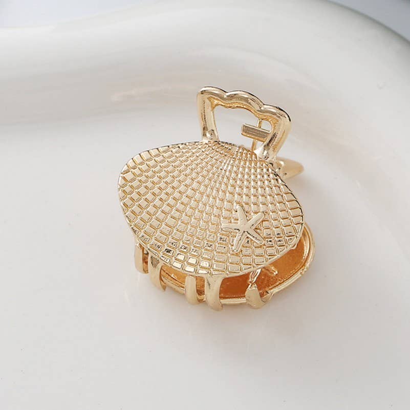 Gold-Tone Nautical Mini Hair Claw Clip 3 Pcs Set | 40H1075: SET