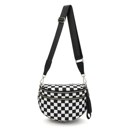 CROSSBODY ZIPPER REMOVAL STRAP SLING BUM BAG | 40P593: Beige