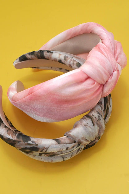 SOFT KNOTTED BOHO HEADBAND HAIR BAND | 40HB185: Pink