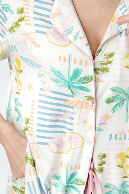 Summer Lovin Modal Short Pajama Set: L