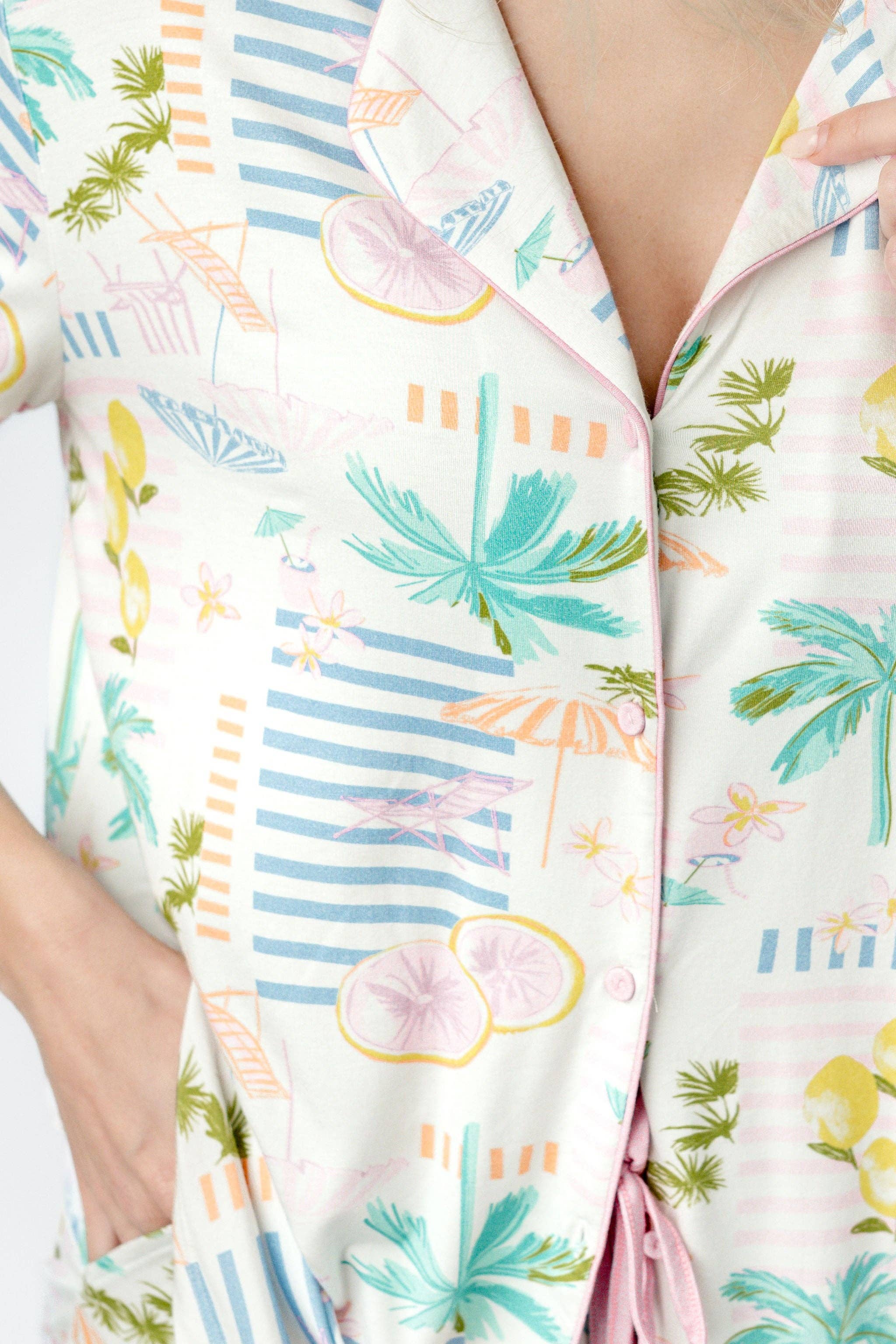 Summer Lovin Modal Short Pajama Set: S