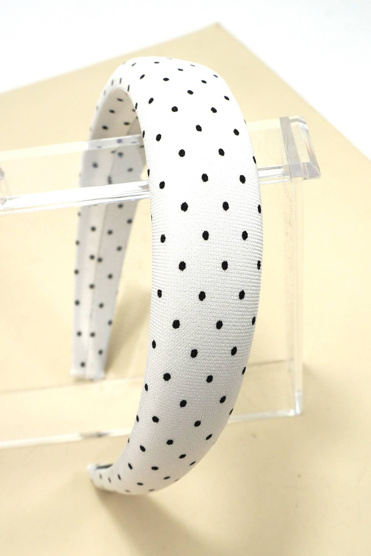 POLKA DOT PADDED HEADBAND | 40HB203: Black