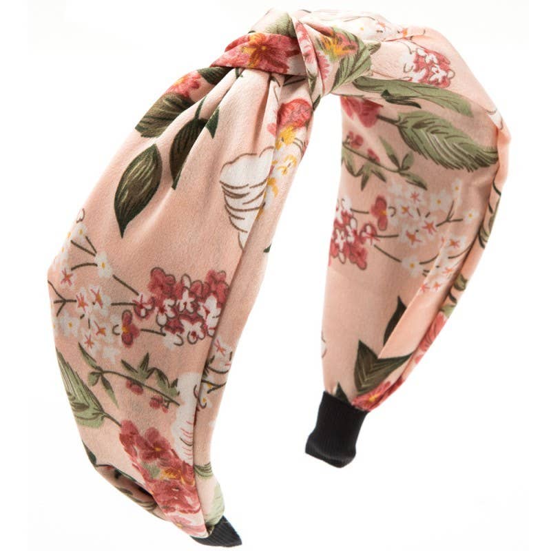 FLORAL TOILE PATTERN VINTAGE HAIR BAND HEADBAND | 40HB179: MINT