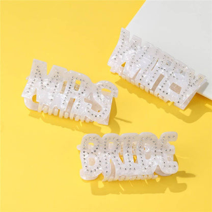 Bride Wifey Mrs Hair Claw Clips | 40H1096: WIFEY