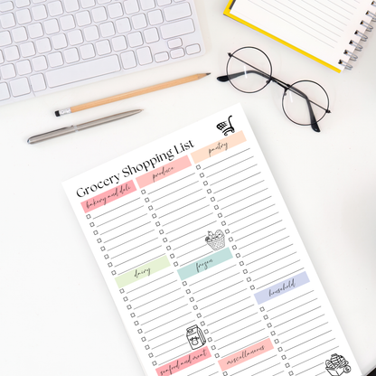 Grocery Shopping List: 50-Page Notepad