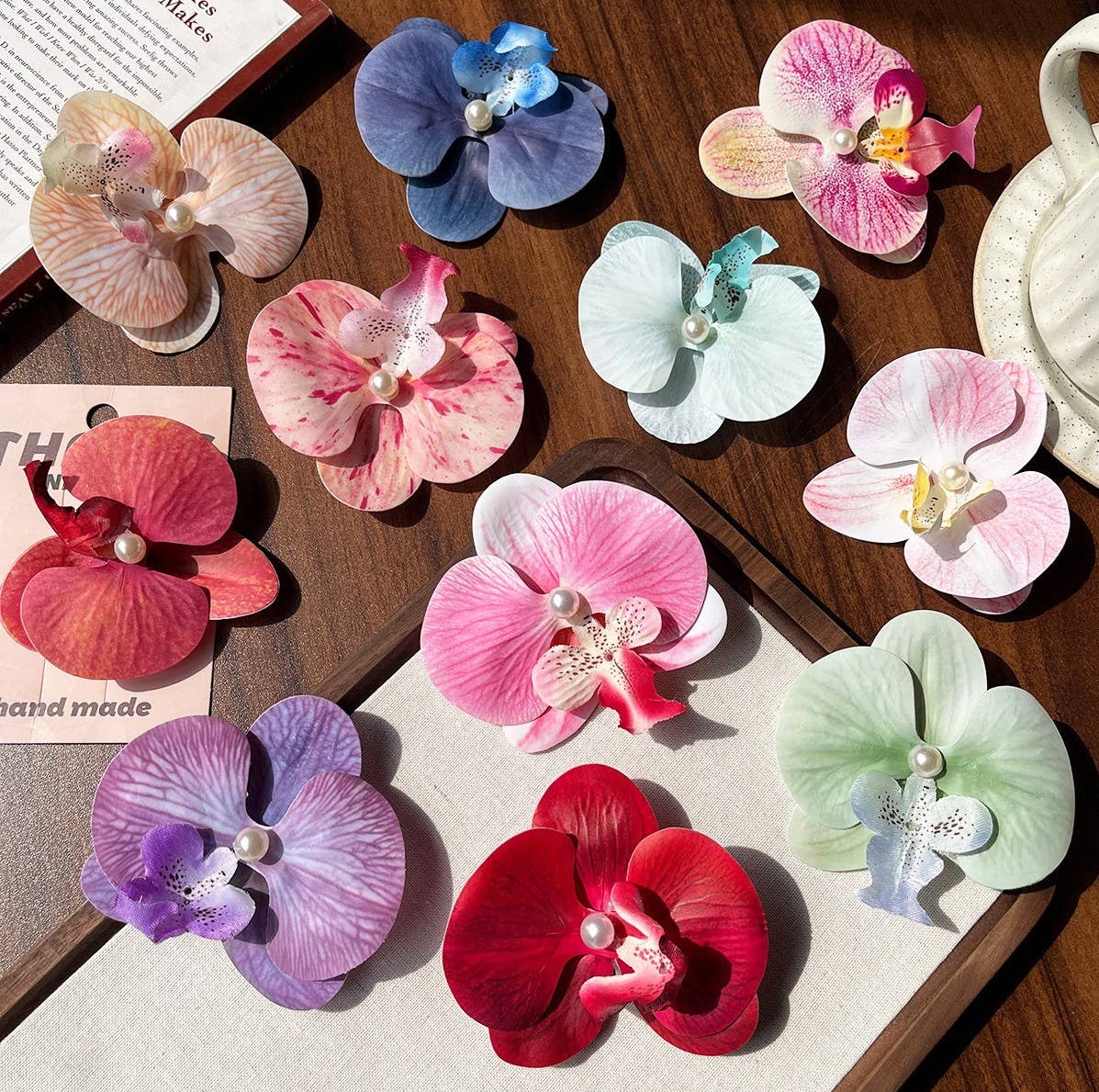 Tropical Orchid Silk Floral Hair Clip | 40H1092: PINK