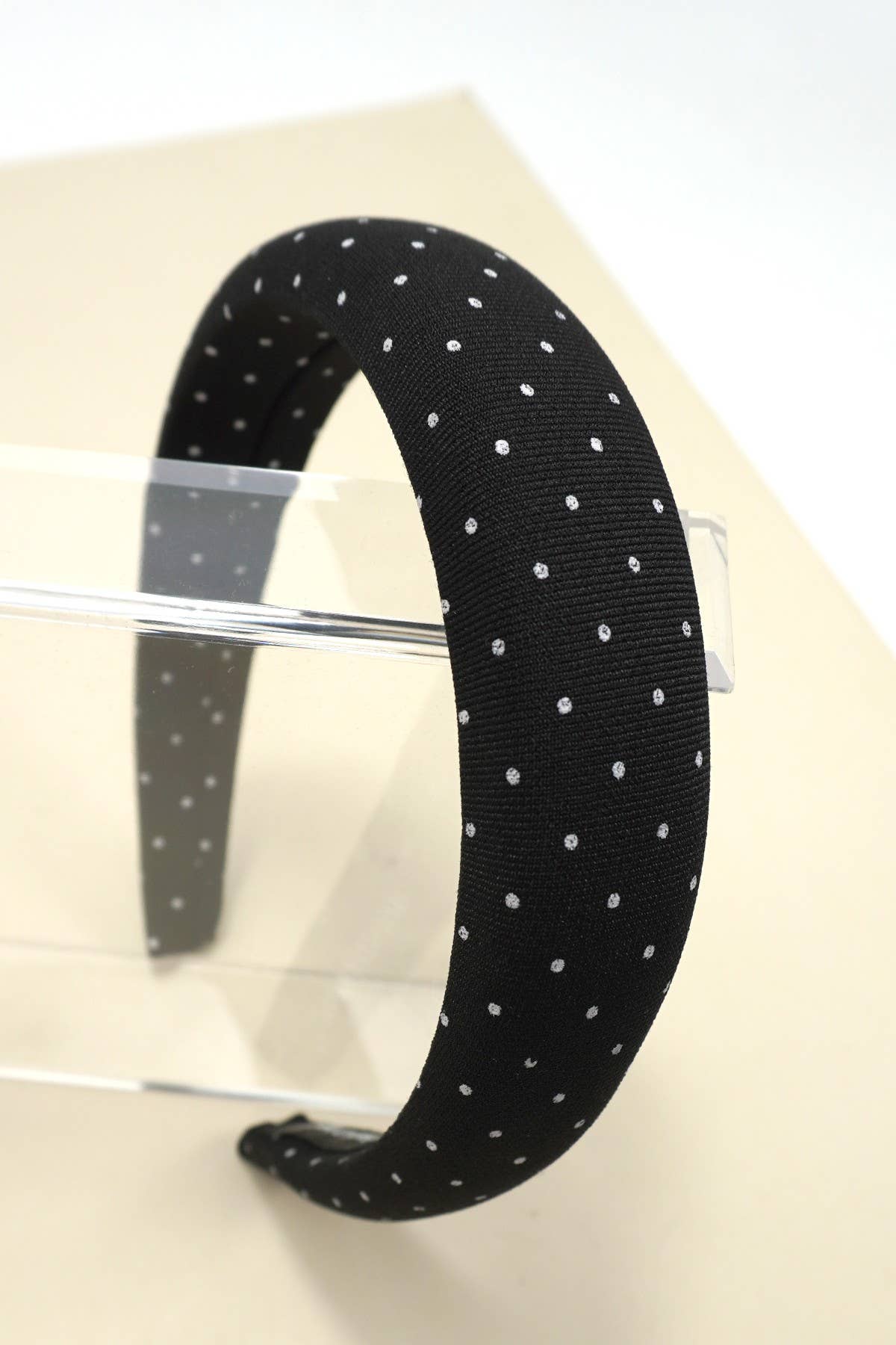 POLKA DOT PADDED HEADBAND | 40HB203: Black