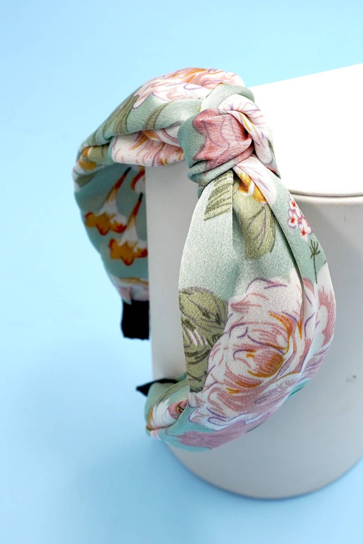 FLORAL TOILE PATTERN VINTAGE HAIR BAND HEADBAND | 40HB179: MINT