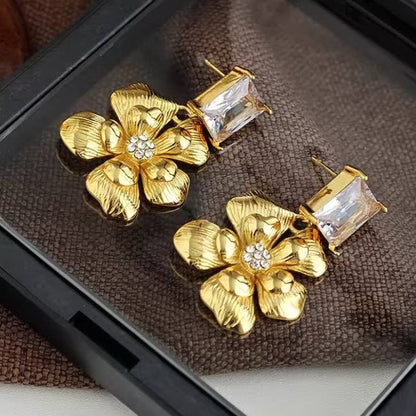 18K Stainless Steel Tarnish Free Waterproof Drop | 40E454: GOLD